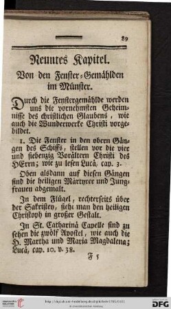 Neuntes Kapitel
