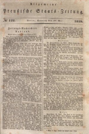 Allgemeine preußische Staats-Zeitung