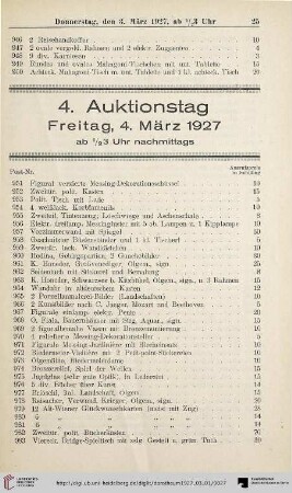 4. Auktionstag (Nr. 951-1300)