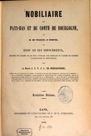 Nobiliaire des Pays-Bas et du comté de Bourgogne, 3