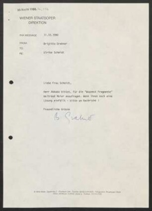 Brief an Ulrike Schmidt, 11.10.1990