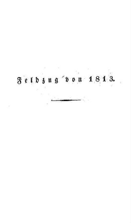 Feldzug von 1813