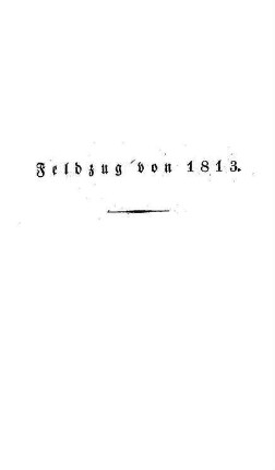 Feldzug von 1813