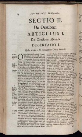 Sectio II. De Oratione.