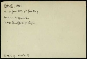 Wetzell, Otto