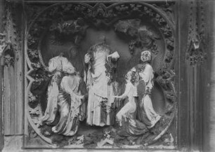 Szenen aus dem Leben der Maria — Maria von Engeln umgeben
