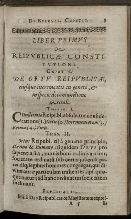 Liber Primus De Reipublicæ Constitutione.