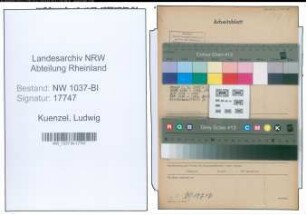 Entnazifizierung Ludwig Kuenzel , geb. 17.04.1900 (Ingenieur)