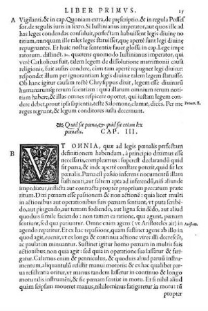 Quid sit pœna, & quid sit etiam lex pœnalis. Cap. III.