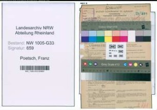 Entnazifizierung Franz Poetsch , geb. 18.12.1892 (Lehrer)