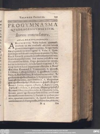 Progymnasma Quadragesimumsextum. Iterum nomenclatura. Adalbertus, Iodocus.