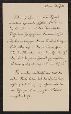 Brief von Alfred Nicolovius an Margarete Winkelmann vom 6.7.1886