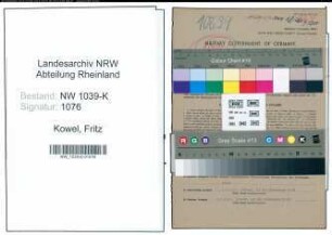 Entnazifizierung Fritz Kowel , geb. 20.04.1899 (Beamter)