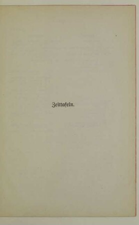 Zeittafeln