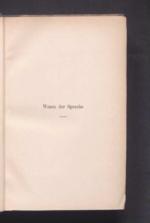 Wesen der Sprache