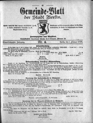 1920,5: Nr. 5, 1. Februar 1920