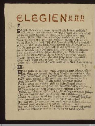 Elegien