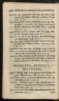 Medicina, Physica, Mathesis