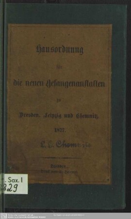 Verordnung, einen weiteren Zusatz zur Hausordnung für die Gerichtsgefängnisse betreffend : vom 23. Januar 1893