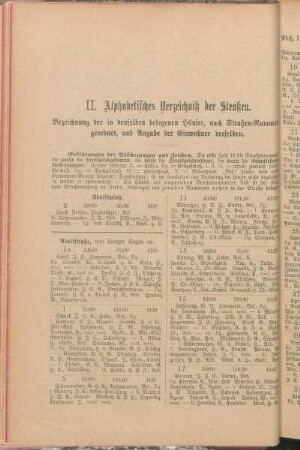Adolfsplatz. Adolfstraße. [Alsenstraße. Alte Reihe. Annenstraße. Bäckergang. Bahnhofstraße. Bartelsallee. Bergstraße. Beselerallee. Bierträgergang. Bismarckallee. Blocksberg. Boninstraße. Breiter Weg. Brückensteig. Brunswieker Straße Brunswieker Weg. Budengang. Burgstraße.]