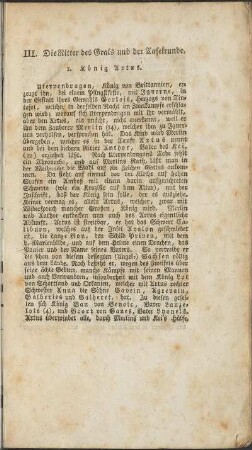 1. König Artus.