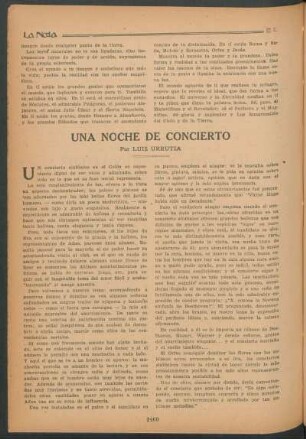 Una noche de concierto