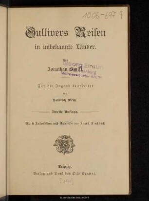 Gullivers Reisen in unbekannte Länder