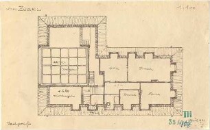 Fischer, Theodor; München; Ateliergebäude und Wohnhaus Geheimrat Prof. v. Zügel - Grundriss DG