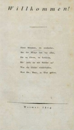 Willkommen!