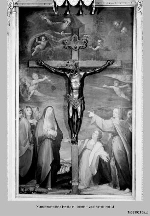 Maria, Maria Magdalena und Johannes am Kreuz