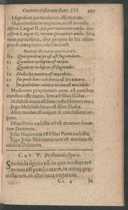 Cap. V. De secunda figura.