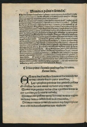 Dominica prima et secunda quadragesime hymnus.