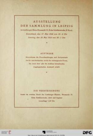Ausstellung der Sammlung in Leipzig
