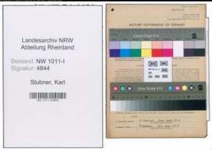 Entnazifizierung Karl Stubner , geb. 03.02.1920 (Stadtinspektor)