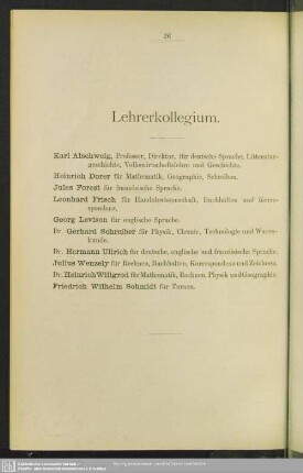 Lehrerkollegium