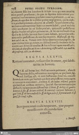 Regula LXXVIII. In argumentum trahi nequeunt, quae propter necessitatem aliquando sunt concessa
