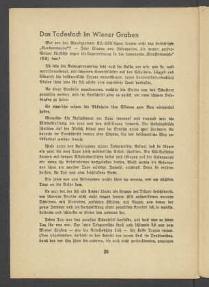 Das Todesloch im Wiener Graben