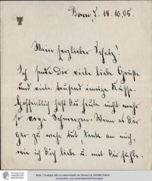 Brief vom 14.10.1905