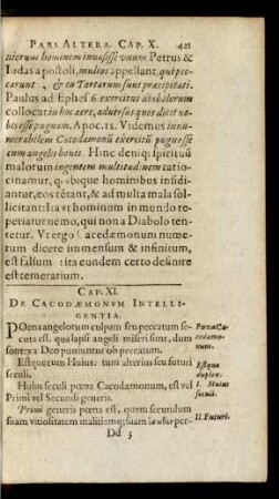 Cap. XI. De Cacodaemonum Intelligentia