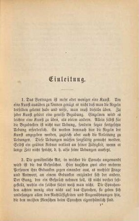 Katechismus der Redekunst : Anleitung zum mündlichen Vortrage