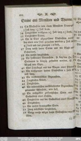 Steine aus Menschen und Thieren.