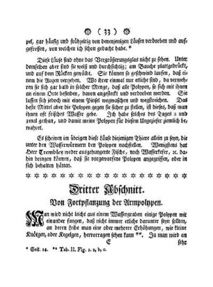 Dritter Abschnitt. Von Fortpflanzung der Armpolypen