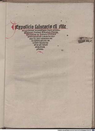 Expositio ac meditatio in psalmum Miserere mei deus