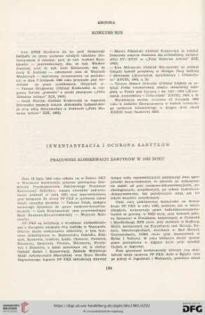 Pracownie konserwacji zabytków w 1983 roku