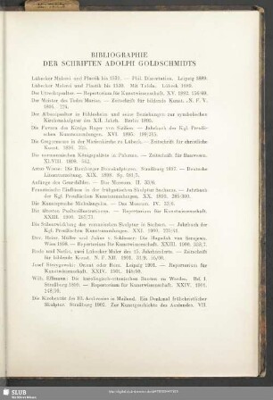 Bibliographie Der Schriften Adolph Goldschmidts