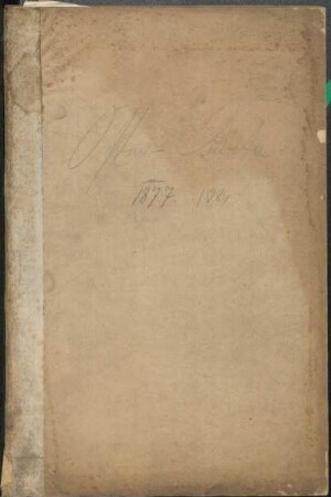 Zeugnisbuch Oster-Quinta 1877 - 1883/84