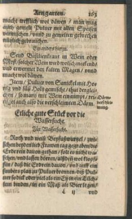 Etliche gute Stück vor die Wassersucht.