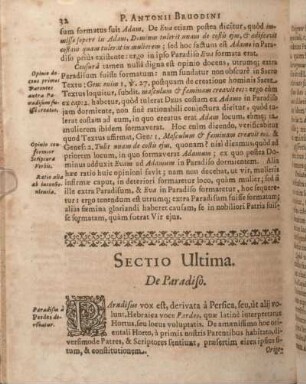 Sectio Ultima. De Paradiso.