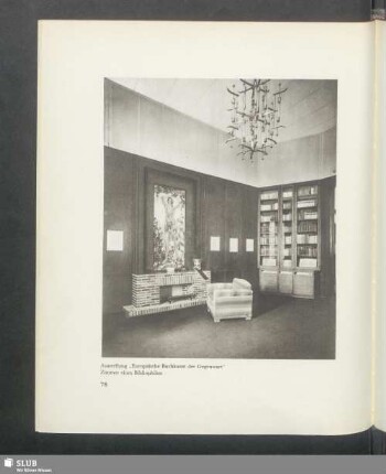 Ausstellung "Europäische Buchkunst der Gegenwart" Zimmer eines Bibliophilen