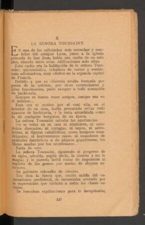 X - La señora Toussaint